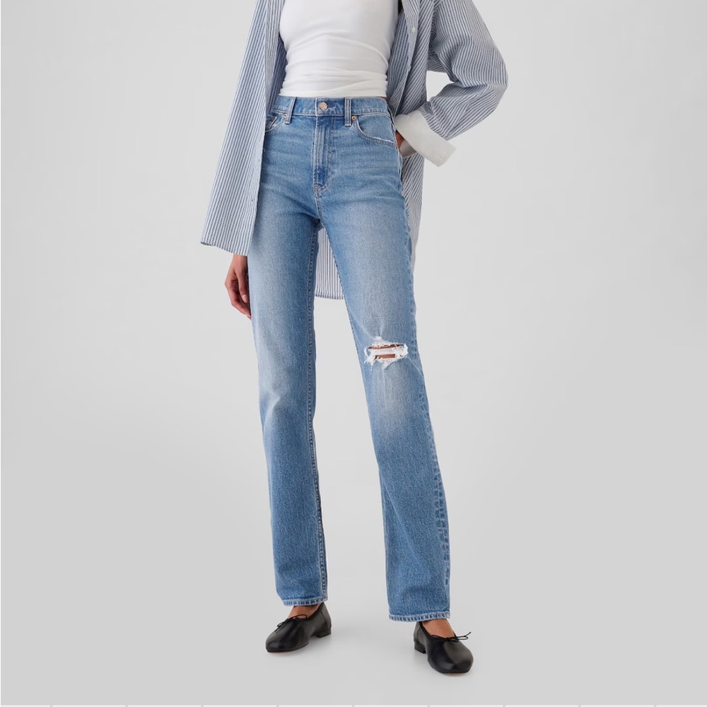 Gap high rise jeans straight leg